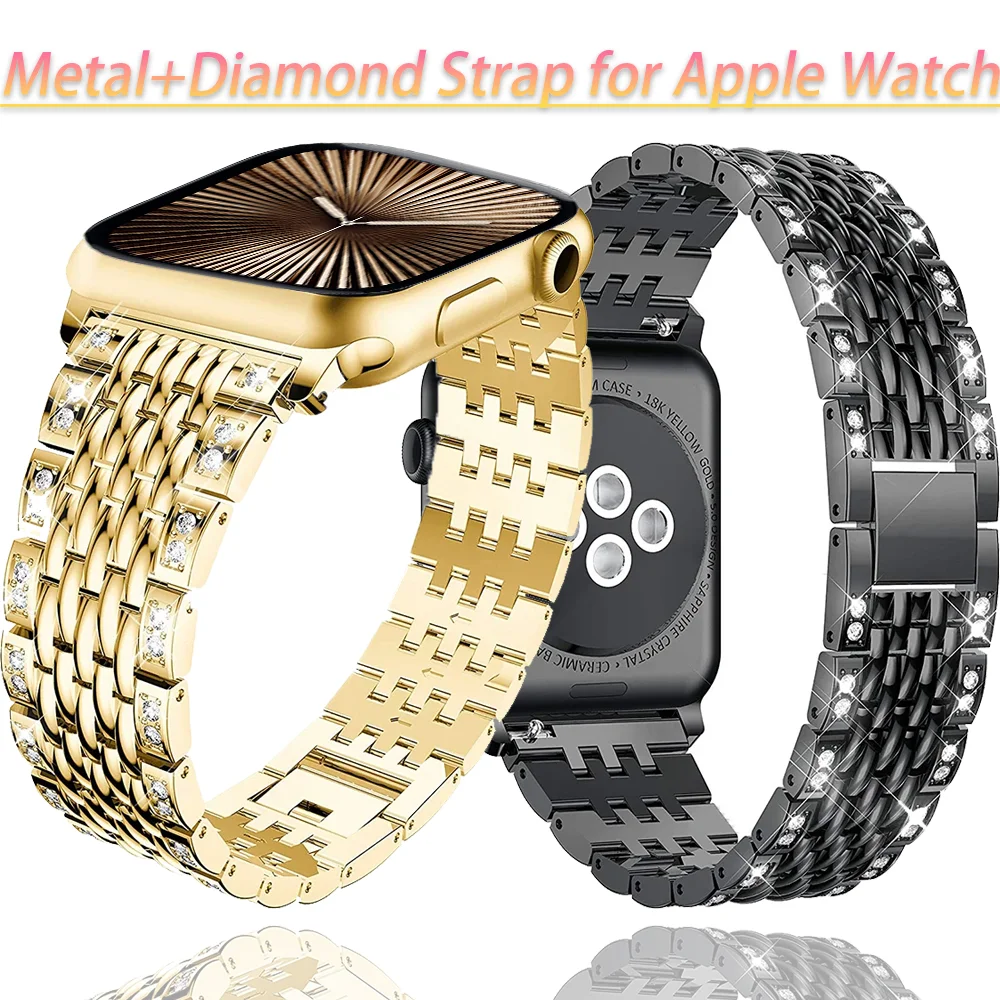 Роскошный металлический + бриллиантовый ремешок для Apple Watch Ultra 2 49 мм 10/9/8/7 46 мм 42 мм 45 мм 41 мм браслет iWatch 6/5/4/SE 44 мм 40 мм Correa
Роскошный металлический + бриллиантовый ремешок для Apple Watch Ultra 2 49 мм 10/9/8/7 46 мм 42 мм 45 мм 41 мм браслет iWatch 6/5/4/SE 44 мм 40 мм Correa