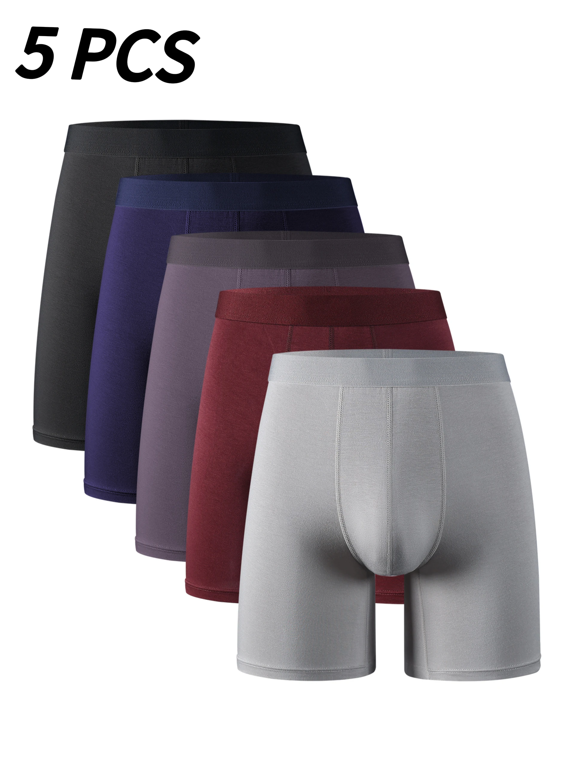 5 Pack Men Mid Rise Long Leg Boxer Briefs Solid Breathable Soft Underwear Sports Gym Running Daily Home Casual Shorts
5 Pack Men Mid Rise Long Leg Boxer Briefs Solid Breathable Soft Underwear Sports Gym Running Daily Home Casual Shorts