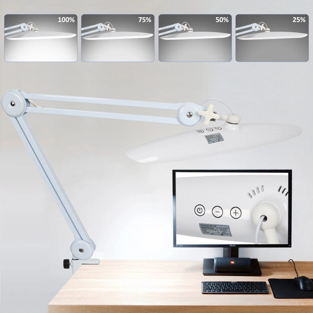 1,200 Lumens LED Desk Lamp with Clamp 24W Bright Architect Task Lamp 20 Inches Dimmable Computer Light Adjustable Desk Light
1,200 Lumens LED Desk Lamp with Clamp 24W Bright Architect Task Lamp 20 Inches Dimmable Computer Light Adjustable Desk Light