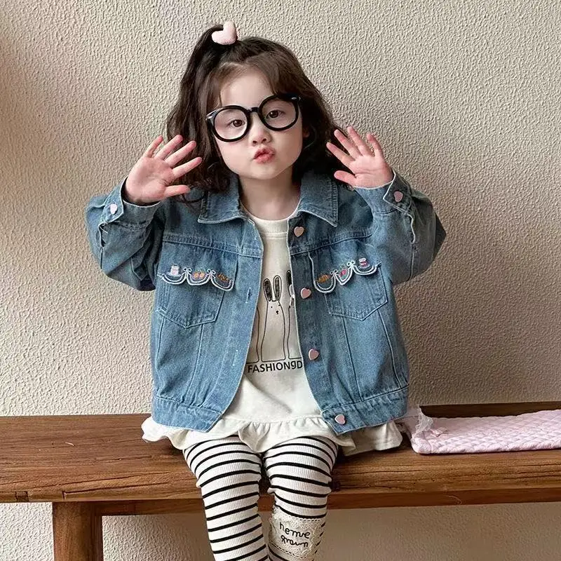 Girls' Denim Jacket Spring and Autumn New Children's Korean Version Jacket Little Girls' Western-style Clothing Jacket
Girls' Denim Jacket Spring and Autumn New Children's Korean Version Jacket Little Girls' Western-style Clothing Jacket