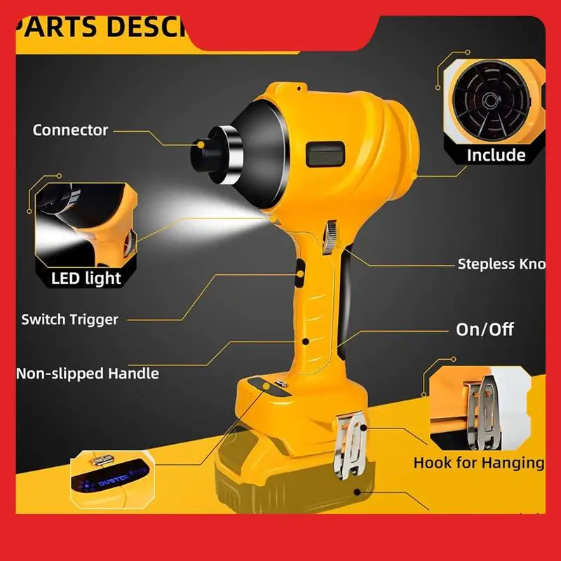 Cordless Dust Blower For 20V Battery, Brushless Handheld Leaf Blower Compressed Air Duster For Cleaning
Cordless Dust Blower For 20V Battery, Brushless Handheld Leaf Blower Compressed Air Duster For Cleaning