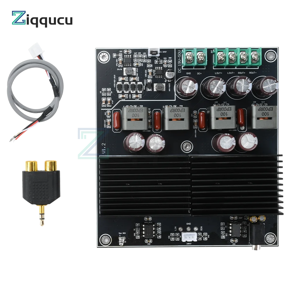 DC 19-50V Dual Channel 600W+600W Stereo Amplifier Board Dual Core TPA3255 Amplifier Module AMP
DC 19-50V Dual Channel 600W+600W Stereo Amplifier Board Dual Core TPA3255 Amplifier Module AMP