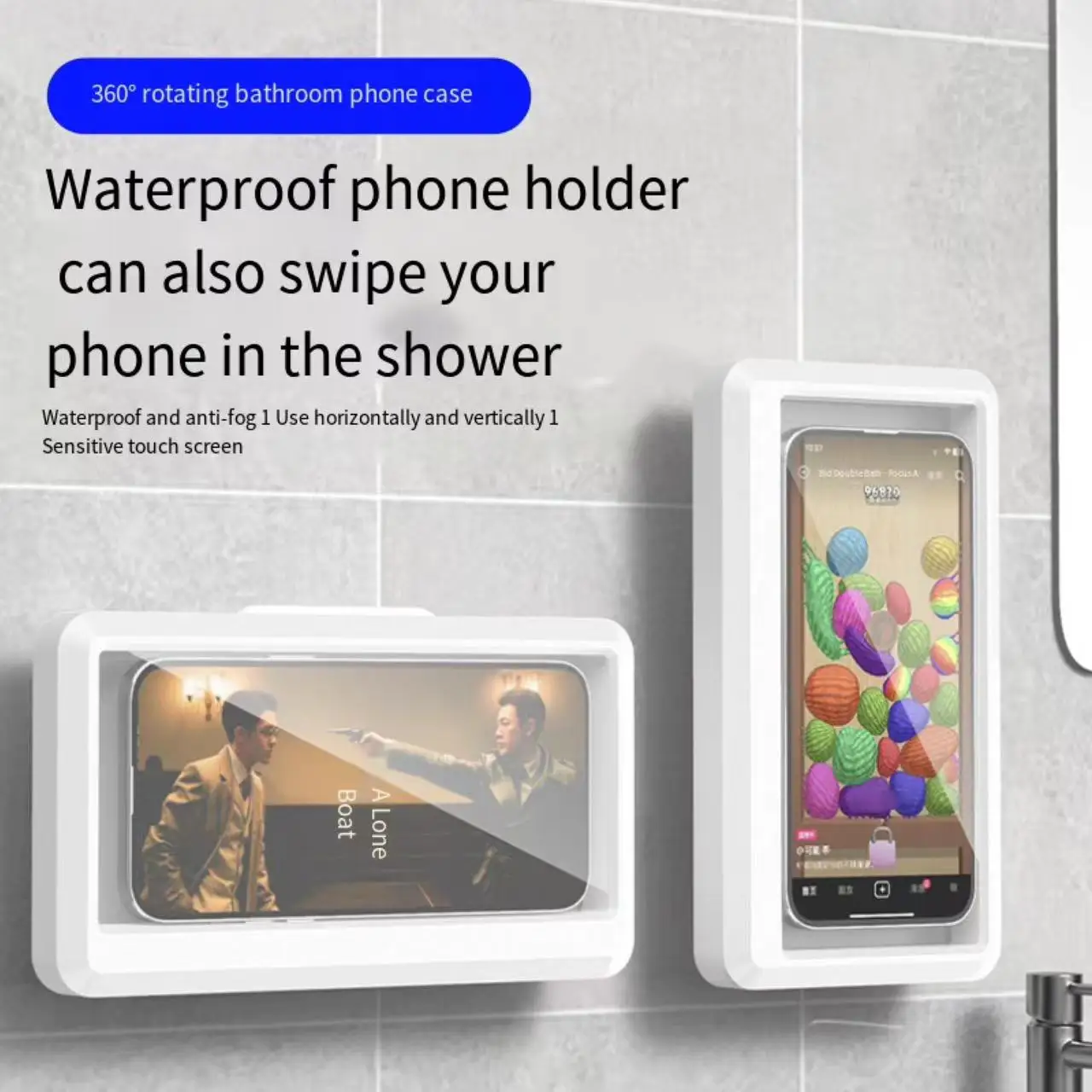 Bathroom Waterproof Mobile Phone Box Holder Case, Touch Screen, Shower Watch, Video, catch up, drama God, No Punch,
Bathroom Waterproof Mobile Phone Box Holder Case, Touch Screen, Shower Watch, Video, catch up, drama God, No Punch,