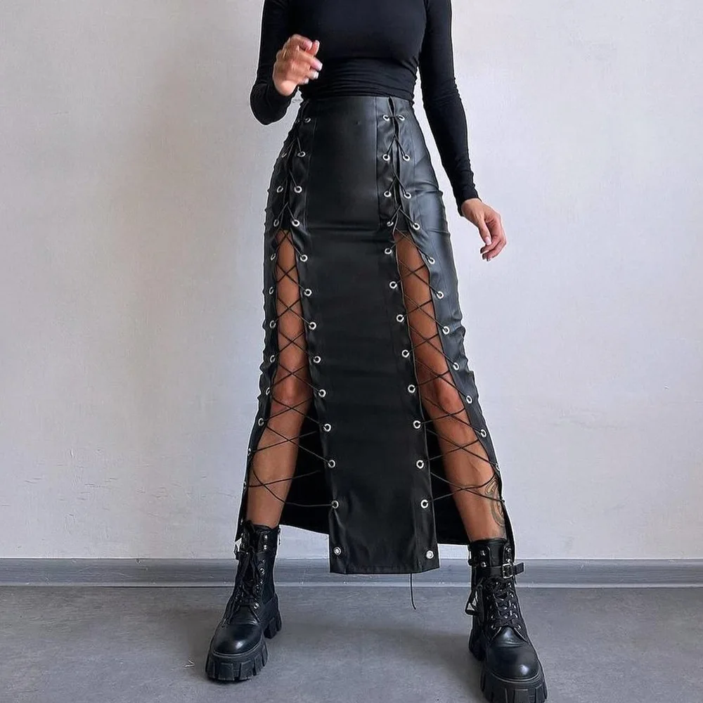 Women's Clothing 2026 Spring PU Leather Sexy Solid Color Slit Tie-Waist Bodycon Slimming Skirt
Women's Clothing 2026 Spring PU Leather Sexy Solid Color Slit Tie-Waist Bodycon Slimming Skirt