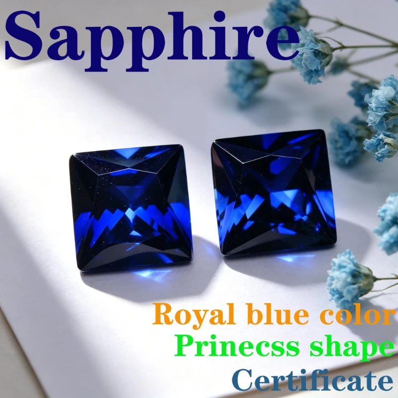 Synthetic Gemstone Sapphire Royal Blue Color Princess Shape Certificate Wholesale
Synthetic Gemstone Sapphire Royal Blue Color Princess Shape Certificate Wholesale