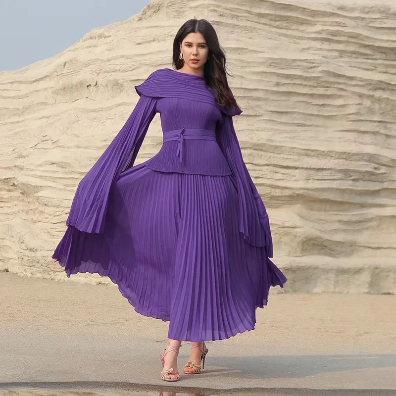 Women's Long Skirt Set Elastic Waist Pleated Split Color Fashion Ensemble Commute Style Autumn Collection Three-acetate...
Women's Long Skirt Set Elastic Waist Pleated Split Color Fashion Ensemble Commute Style Autumn Collection Three-acetate...