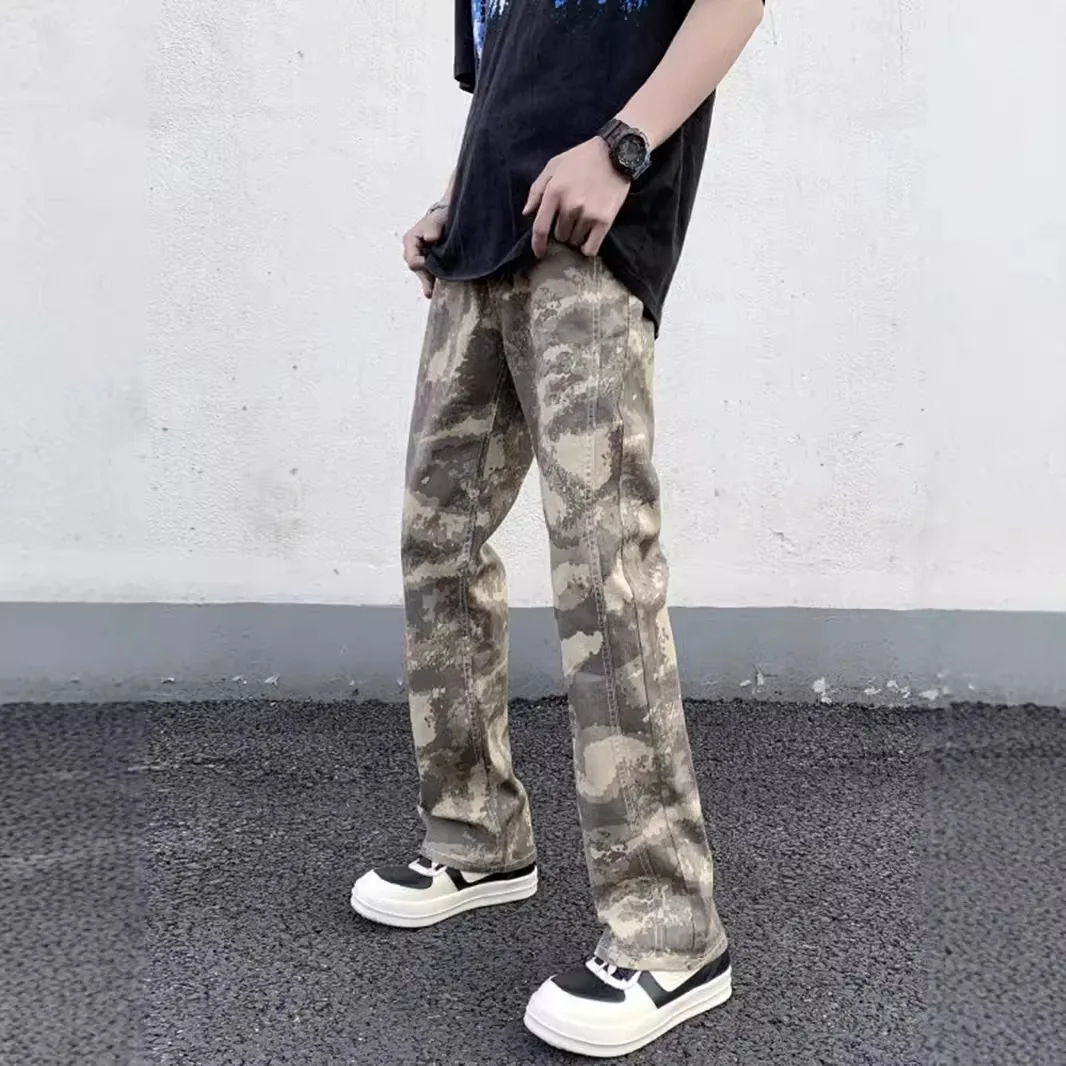 Four Seasons Men'a American New Fsshion Vintage Washed Slim Straight Camouflage Jeans Pants American Denim Flare Pants Trousers
Four Seasons Men'a American New Fsshion Vintage Washed Slim Straight Camouflage Jeans Pants American Denim Flare Pants Trousers