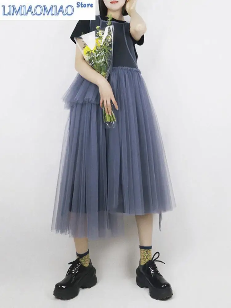 New Women Green Mesh Irregular Elegant Dress Round Neck Sleeveless Loose Fit Fashion Tide Spring Summer
New Women Green Mesh Irregular Elegant Dress Round Neck Sleeveless Loose Fit Fashion Tide Spring Summer