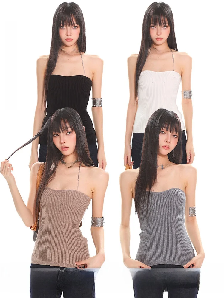 UNCMHISEX American Retro Spicy Girl High Elastici Tube Top Vest Women Summer Outdoor Wear Slimming oulder Bared Top
UNCMHISEX American Retro Spicy Girl High Elastici Tube Top Vest Women Summer Outdoor Wear Slimming oulder Bared Top