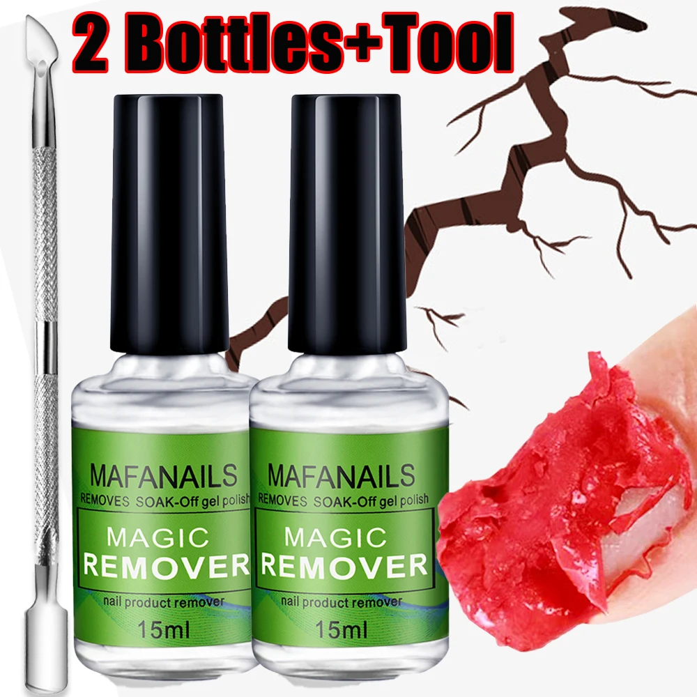 2 Bottles 15ml Magic Remover+ Stainless Pusher,Nail Gel Polish Remover UV Gel Polish Fast Remove Varnish Polish Manicure Special
2 Bottles 15ml Magic Remover+ Stainless Pusher,Nail Gel Polish Remover UV Gel Polish Fast Remove Varnish Polish Manicure Special