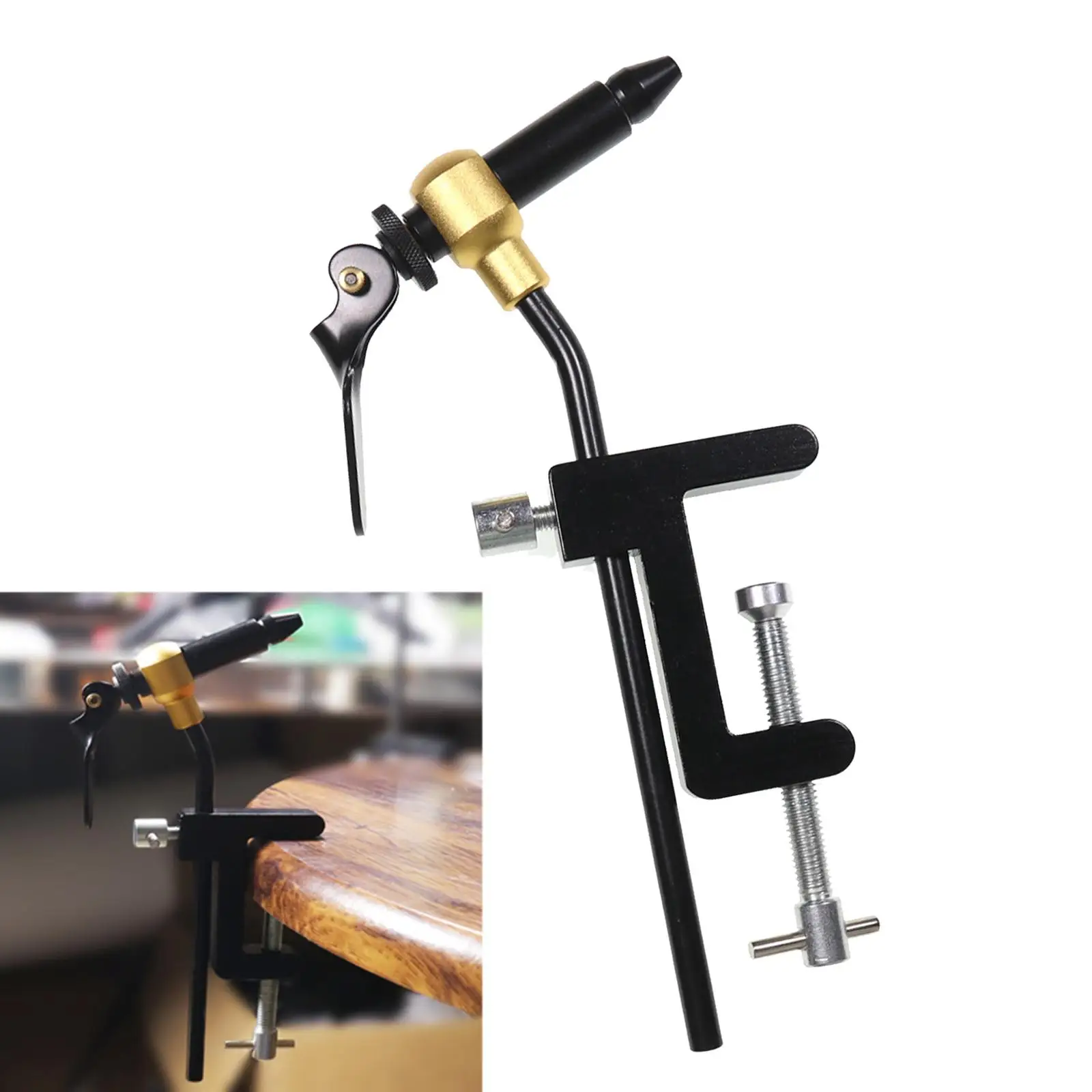 Rotary Fly Tying Fishing Tying Tool Fly ° Rotation Adjustable Clamp DIY Lure Maker Tool Fishing Accessory
Rotary Fly Tying Fishing Tying Tool Fly ° Rotation Adjustable Clamp DIY Lure Maker Tool Fishing Accessory
