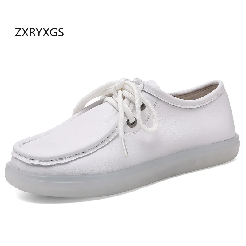 ZXRYXGS 2025 British Style Premium Genuine Leather Sneakers Retro Casual Shoes Comfortable Soft Sole Flat Shoes Women Large Size
ZXRYXGS 2025 British Style Premium Genuine Leather Sneakers Retro Casual Shoes Comfortable Soft Sole Flat Shoes Women Large Size