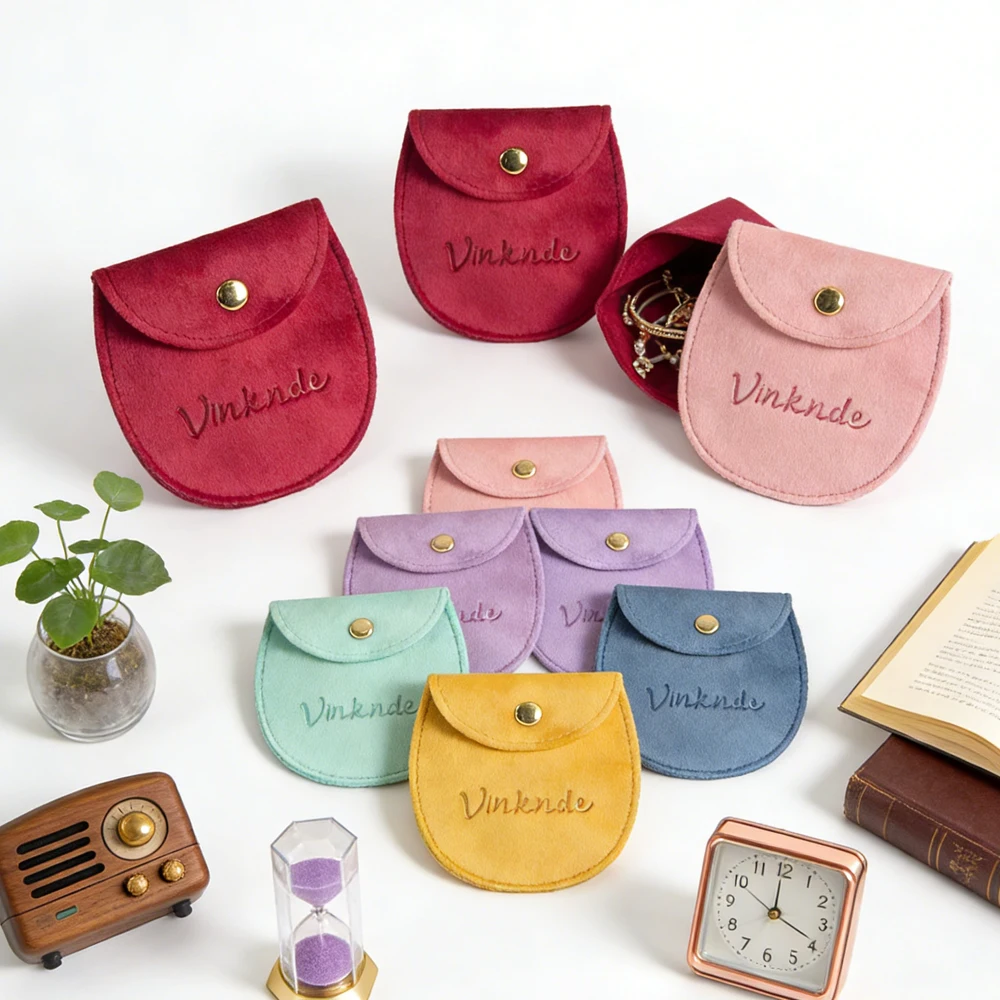 50/100Pcs Custom Logo Snap Bag Soft Velvet Jewelry Organizer Pouch for Ring Earring Necklace Wedding Travel Accessories Sack
50/100Pcs Custom Logo Snap Bag Soft Velvet Jewelry Organizer Pouch for Ring Earring Necklace Wedding Travel Accessories Sack