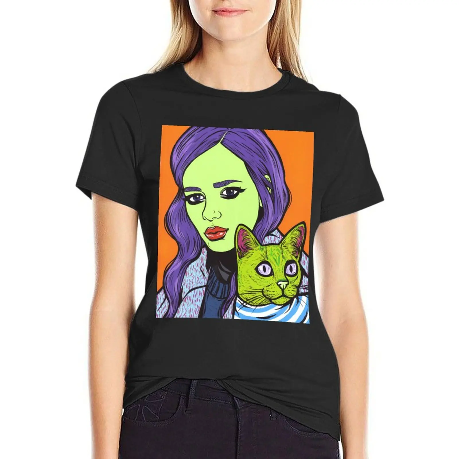 Girl with Cat T-Shirt aesthetic clothes plus size tops blanks lady clothes western t-shirt dress for Women
Girl with Cat T-Shirt aesthetic clothes plus size tops blanks lady clothes western t-shirt dress for Women