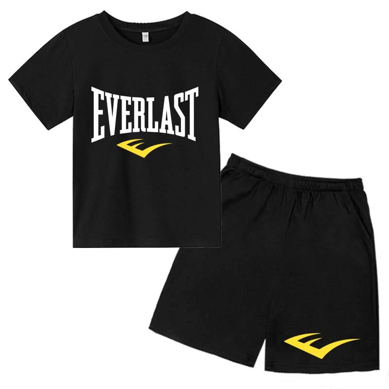 Kids Summer Leisure Simple Letter Print 2pcs O-neck Tees+Shorts Pants Sportsuits 2-13 Years Boys Girls Streetwear Children Sets
Kids Summer Leisure Simple Letter Print 2pcs O-neck Tees+Shorts Pants Sportsuits 2-13 Years Boys Girls Streetwear Children Sets