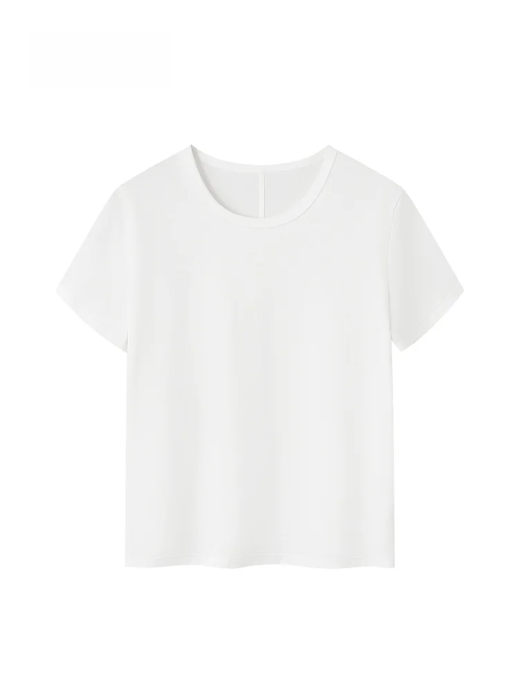White Summer New Women's T-shirt Indicia Label Casual Style Loose Fit Cotton Short Sleeve round Neck Top for Young Women
White Summer New Women's T-shirt Indicia Label Casual Style Loose Fit Cotton Short Sleeve round Neck Top for Young Women