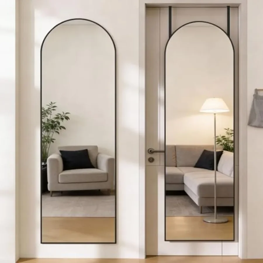 Full Length Mirror 47x14 Inch - Arched Full Body Door Hanging Wall Mounted Aluminum Alloy Frame Mirror for Bedroom, Dressing Ro
Full Length Mirror 47x14 Inch - Arched Full Body Door Hanging Wall Mounted Aluminum Alloy Frame Mirror for Bedroom, Dressing Ro