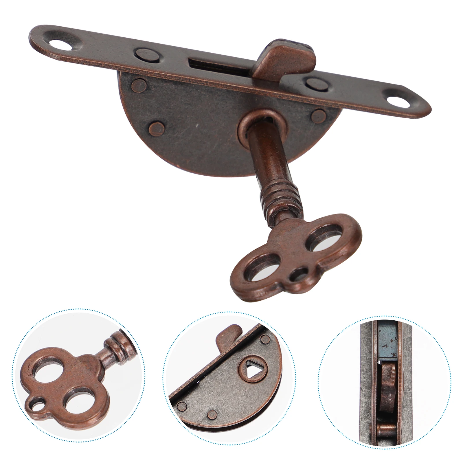Retro Side Lock Iron Hardware for Cabinet Door Furniture Vintage Drawer with Key Rust Proof Mini Red Bronze Latch Storage
Retro Side Lock Iron Hardware for Cabinet Door Furniture Vintage Drawer with Key Rust Proof Mini Red Bronze Latch Storage