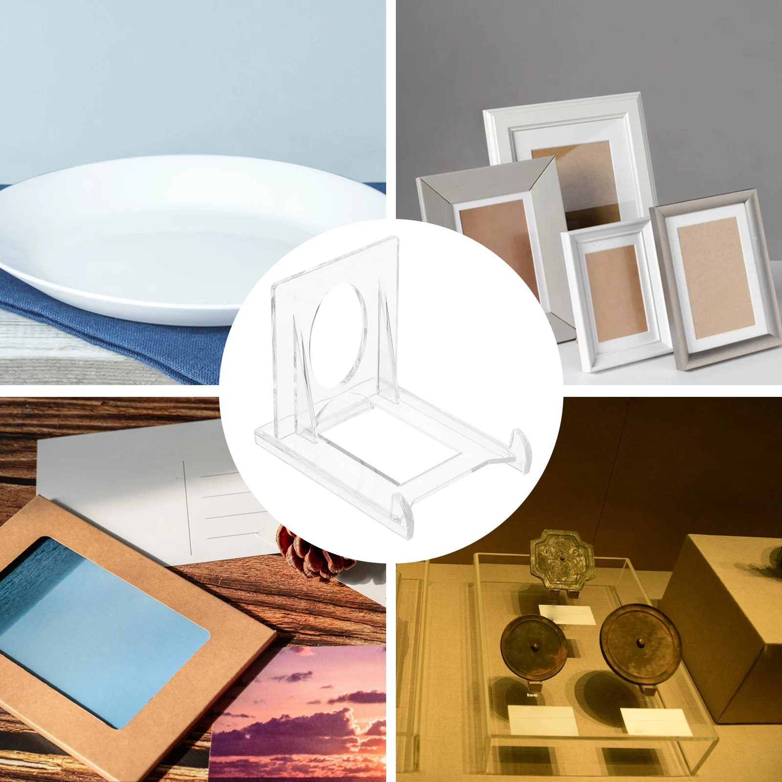 5pcs Acrylic Display Stand Removable Plate Holder Card Stand for Office Home Party Picture Easel Storage Rack Small Item Display
5pcs Acrylic Display Stand Removable Plate Holder Card Stand for Office Home Party Picture Easel Storage Rack Small Item Display