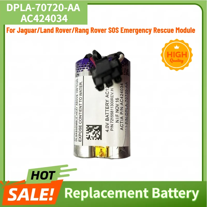 DPLA-70720-AA AC424034 Battery for Jaguar/Land Rover/Rang Rover SOS Emergency Rescue Module High Quality Replacement Battery
DPLA-70720-AA AC424034 Battery for Jaguar/Land Rover/Rang Rover SOS Emergency Rescue Module High Quality Replacement Battery