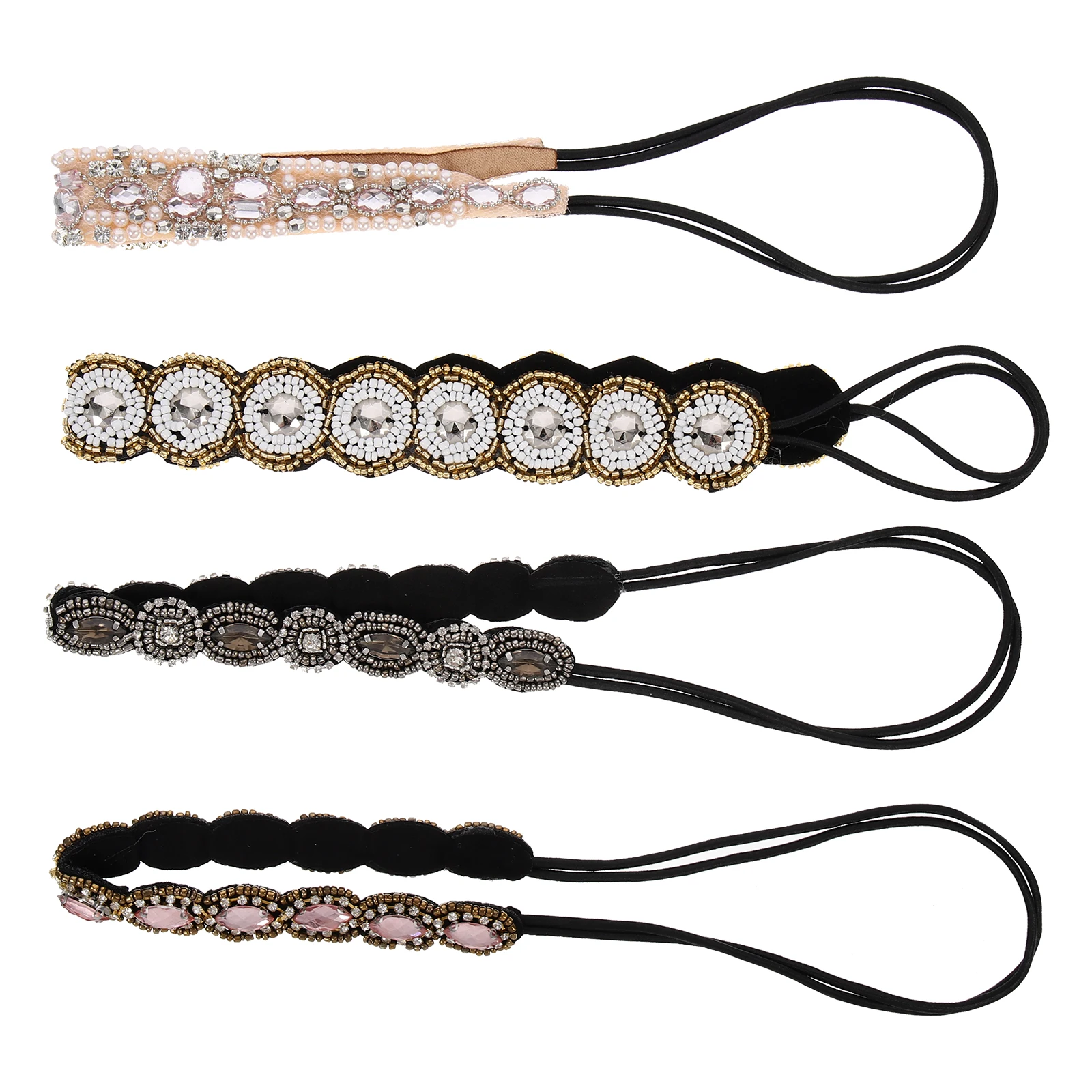 4Pcs Rhinestone Headb s Beaded Headdress Women Hair Accessory Elastic Fabric White Button Pearl Gray Colors No
4Pcs Rhinestone Headb s Beaded Headdress Women Hair Accessory Elastic Fabric White Button Pearl Gray Colors No