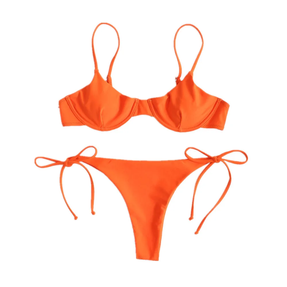 Summer Push up Back Bikini Set Sexy Lacing up Waist Swimsuit Women Swimwear Two-pieces Padded Bathing Suit Swim
Summer Push up Back Bikini Set Sexy Lacing up Waist Swimsuit Women Swimwear Two-pieces Padded Bathing Suit Swim
