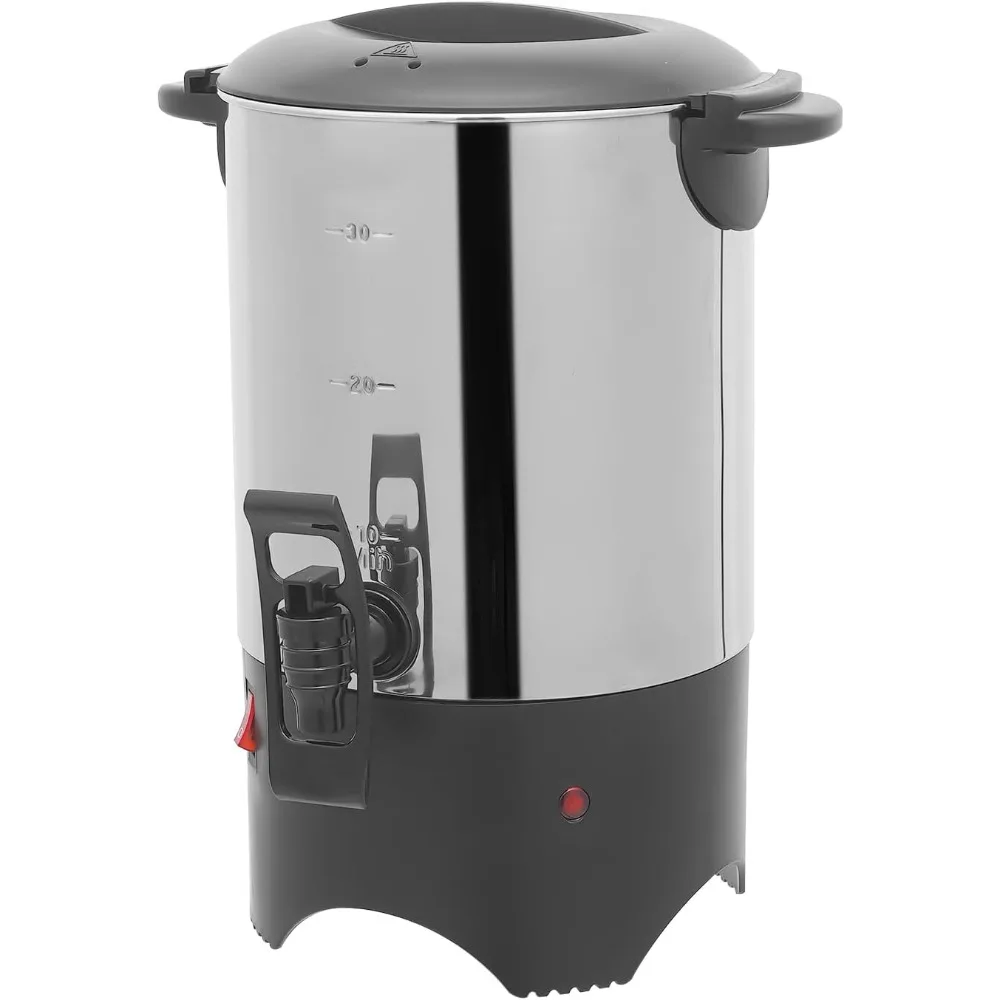 30 Cup Coffee Maker Commercial Coffee Urn, 5.2L Stainless Steel Coffee Dispenser with 304 Liner, 1000W Fast Heating Coffee Maker
30 Cup Coffee Maker Commercial Coffee Urn, 5.2L Stainless Steel Coffee Dispenser with 304 Liner, 1000W Fast Heating Coffee Maker