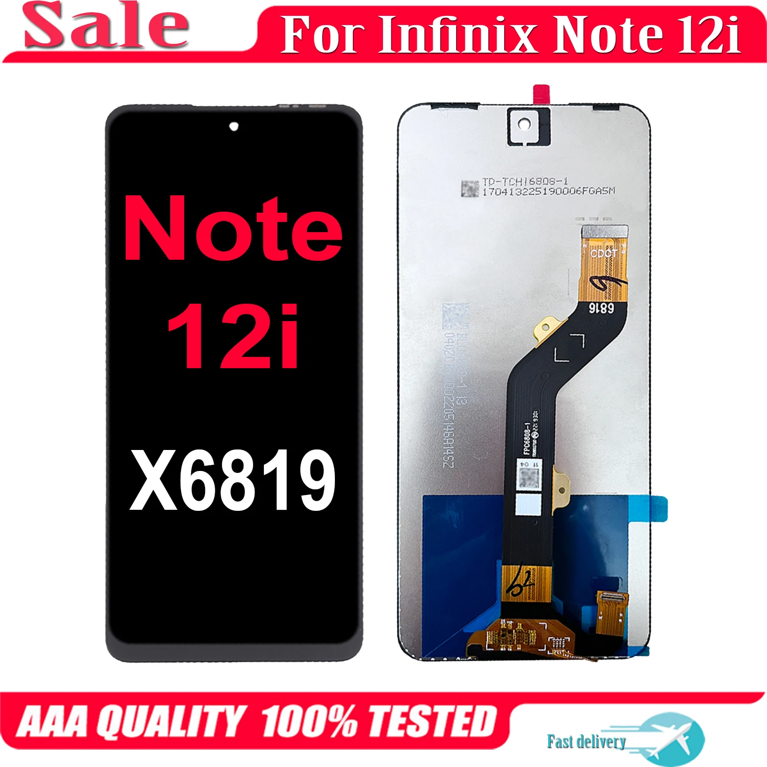 6.82'' For Infinix Note 12i X6819 LCD Display Touch Screen Replacement Digitizer Assembly
6.82'' For Infinix Note 12i X6819 LCD Display Touch Screen Replacement Digitizer Assembly
