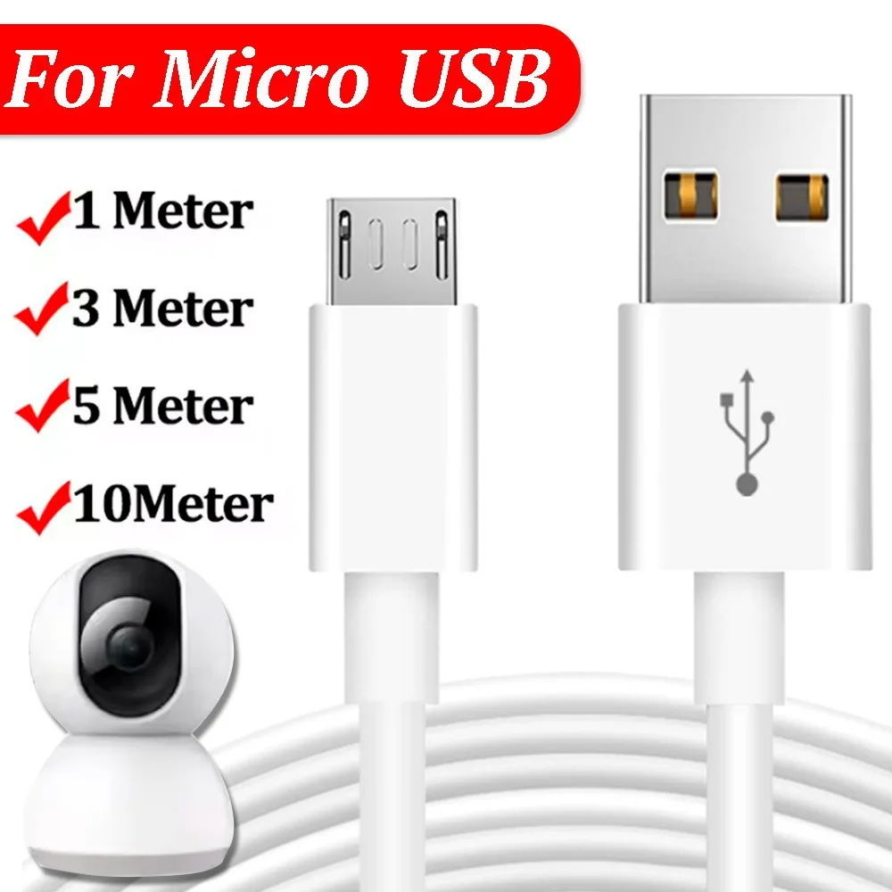 Micro USB Charging Cable Android Charger Cable Extra Long Charging Wire Cord for Mobile Phone Webcom Tablet Monitor 10M/5M/3M/1M
Micro USB Charging Cable Android Charger Cable Extra Long Charging Wire Cord for Mobile Phone Webcom Tablet Monitor 10M/5M/3M/1M
