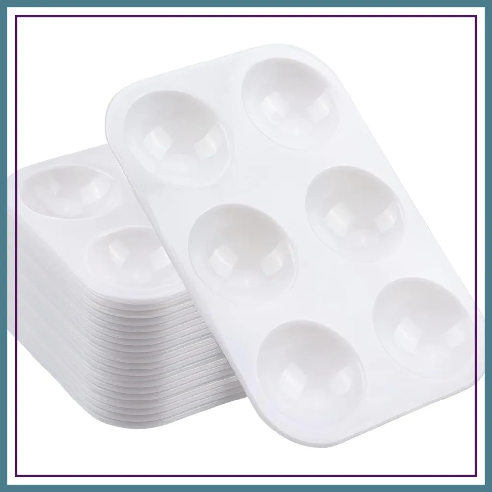 20 PCS White Paint Tray Palettes, Plastic Watercolor Paint Pallets with 6 Wells for Painting Party, DIY Craft and Art Painting
20 PCS White Paint Tray Palettes, Plastic Watercolor Paint Pallets with 6 Wells for Painting Party, DIY Craft and Art Painting