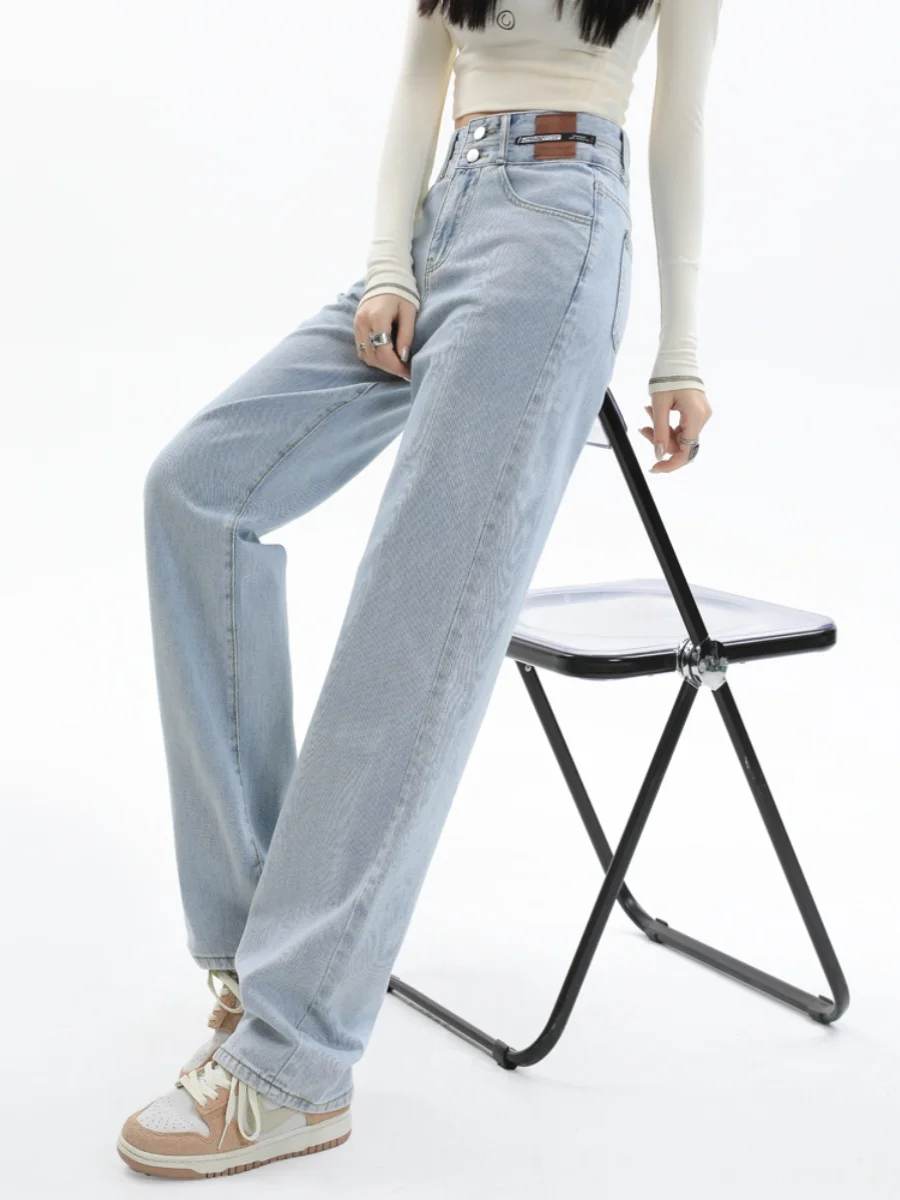 Легкие джинсовые драпированные широкие брюки с высокой талией, женские осенние новые свободные прямые брюки небольшого размера длиной до пола
Легкие джинсовые драпированные широкие брюки с высокой талией, женские осенние новые свободные прямые брюки небольшого размера длиной до пола