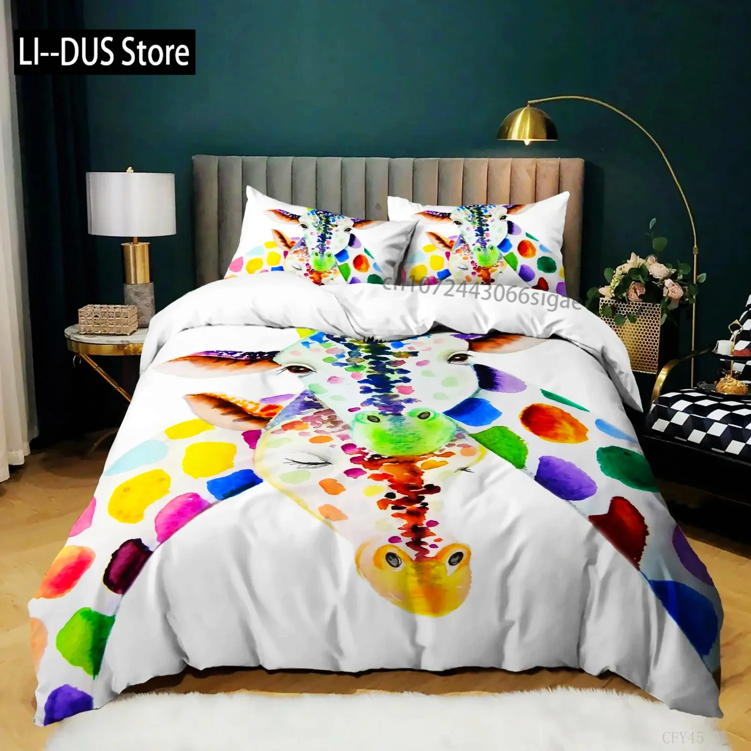 Pink White Duvet Cover Giraffe Bedding Queen/King/Full Size Zoo Animals Bed Set 3 Pieces Colorful Giraffe Bed Comforter Cover
Pink White Duvet Cover Giraffe Bedding Queen/King/Full Size Zoo Animals Bed Set 3 Pieces Colorful Giraffe Bed Comforter Cover