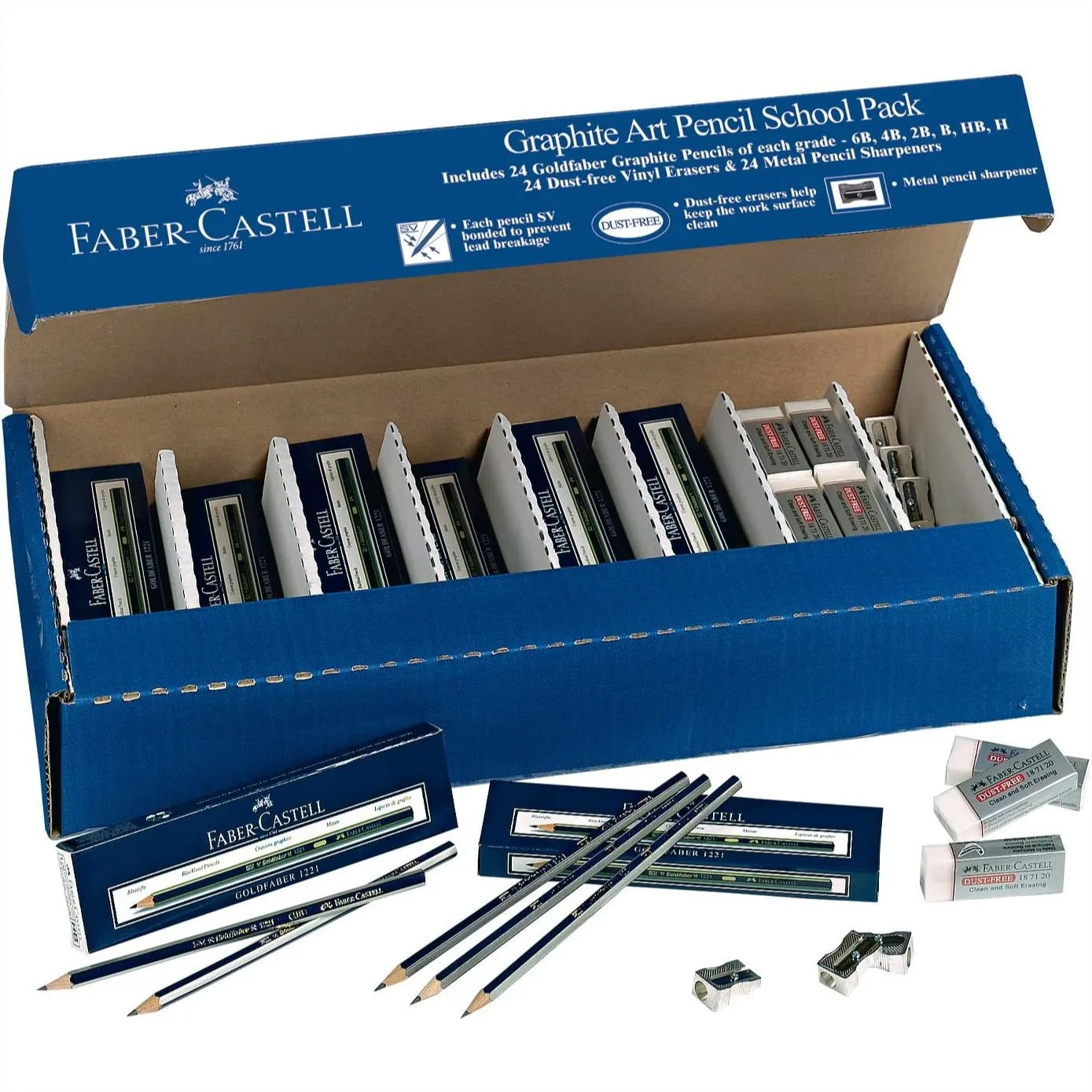 Graphite Sketching Pencil Set, 144 Pieces with Sharpeners & Erasers, 6B-2H Assortment for Drawing & Shading
Graphite Sketching Pencil Set, 144 Pieces with Sharpeners & Erasers, 6B-2H Assortment for Drawing & Shading