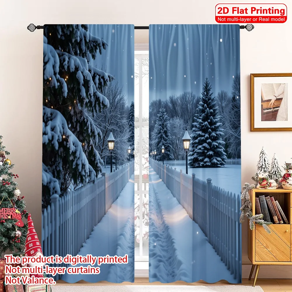 2pcs 2D flat printing Merry Christmas Popular Window Drapes Winter Snow Lane Lamppost Holiday Polyester Without Electricity 
2pcs 2D flat printing Merry Christmas Popular Window Drapes Winter Snow Lane Lamppost Holiday Polyester Without Electricity