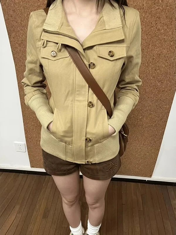Spring Vintage Korean Style Slimming Short Coat for Women plus Size Versatile Button up Jacket Upper Body Pear Shaped
Spring Vintage Korean Style Slimming Short Coat for Women plus Size Versatile Button up Jacket Upper Body Pear Shaped