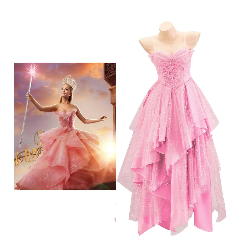 Костюм для косплея Glinda для взрослых, женщин и девочек, розовое платье ведьмы, наряды на Хэллоуин, карнавальное вечернее платье
Костюм для косплея Glinda для взрослых, женщин и девочек, розовое платье ведьмы, наряды на Хэллоуин, карнавальное вечернее платье