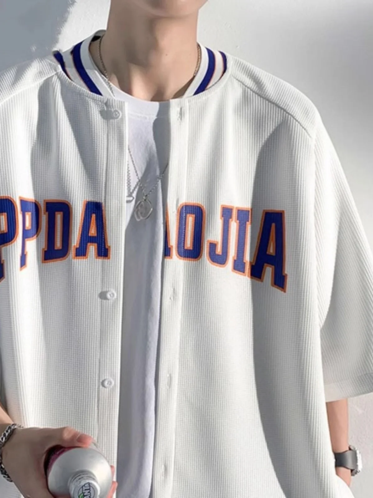 Extra Large 300 Pou American Retro Baseball Collar ort Sve Men's Summer Trendy Loose Outer irt Youth Sle
Extra Large 300 Pou American Retro Baseball Collar ort Sve Men's Summer Trendy Loose Outer irt Youth Sle