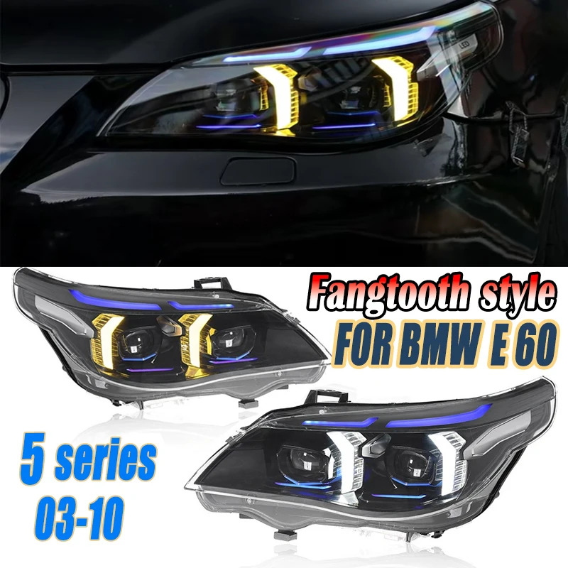 Светодиодные фары в сборе для BMW 5 серии E60 2003-2010 гг. Светодиодные фары Fangtooth Plug and Play с полным обновлением светодиодных фар
Светодиодные фары в сборе для BMW 5 серии E60 2003-2010 гг. Светодиодные фары Fangtooth Plug and Play с полным обновлением светодиодных фар