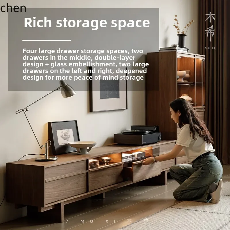 W5.19 solid wood black walnut locker living room simple bone line retro floor cabinet
W5.19 solid wood black walnut locker living room simple bone line retro floor cabinet