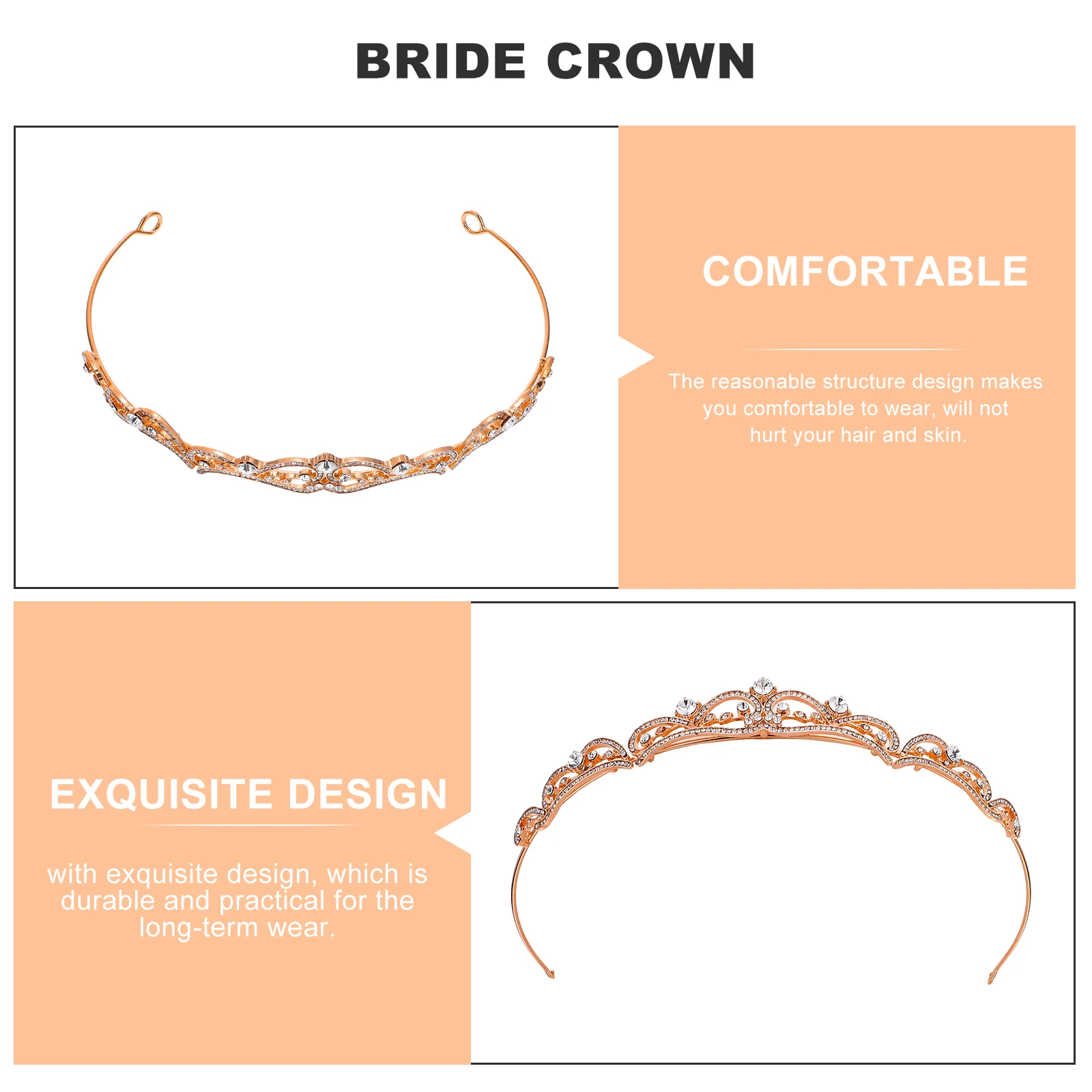 Elegant Wedding Crown Prop Bride Tiara Baroque Style Shiny Headwear For Party Banquet Celebrations Durable Design
Elegant Wedding Crown Prop Bride Tiara Baroque Style Shiny Headwear For Party Banquet Celebrations Durable Design