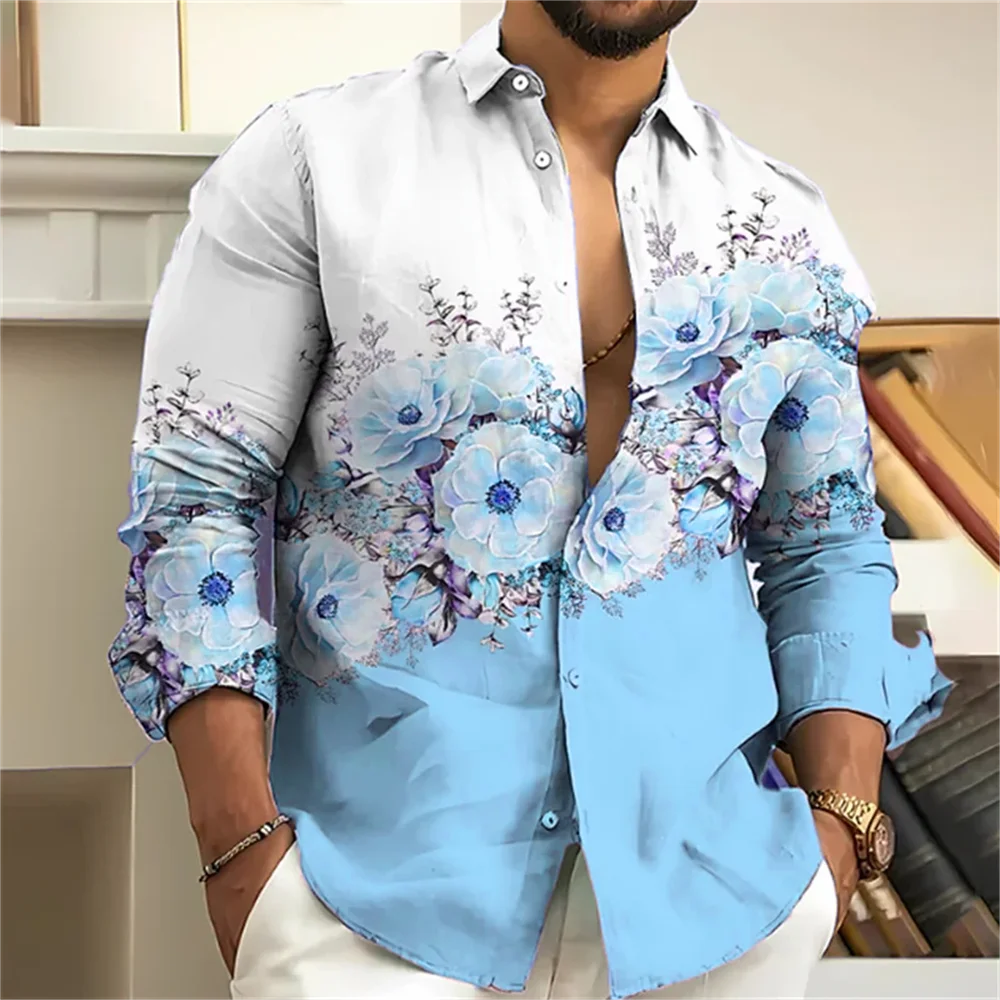 2025 Fashion Men's Long Sleeve Shirt 3D Printed Floral Pattern Spring And Autumn Leisure Outdoor Street Oversized Long Sleeve
2025 Fashion Men's Long Sleeve Shirt 3D Printed Floral Pattern Spring And Autumn Leisure Outdoor Street Oversized Long Sleeve