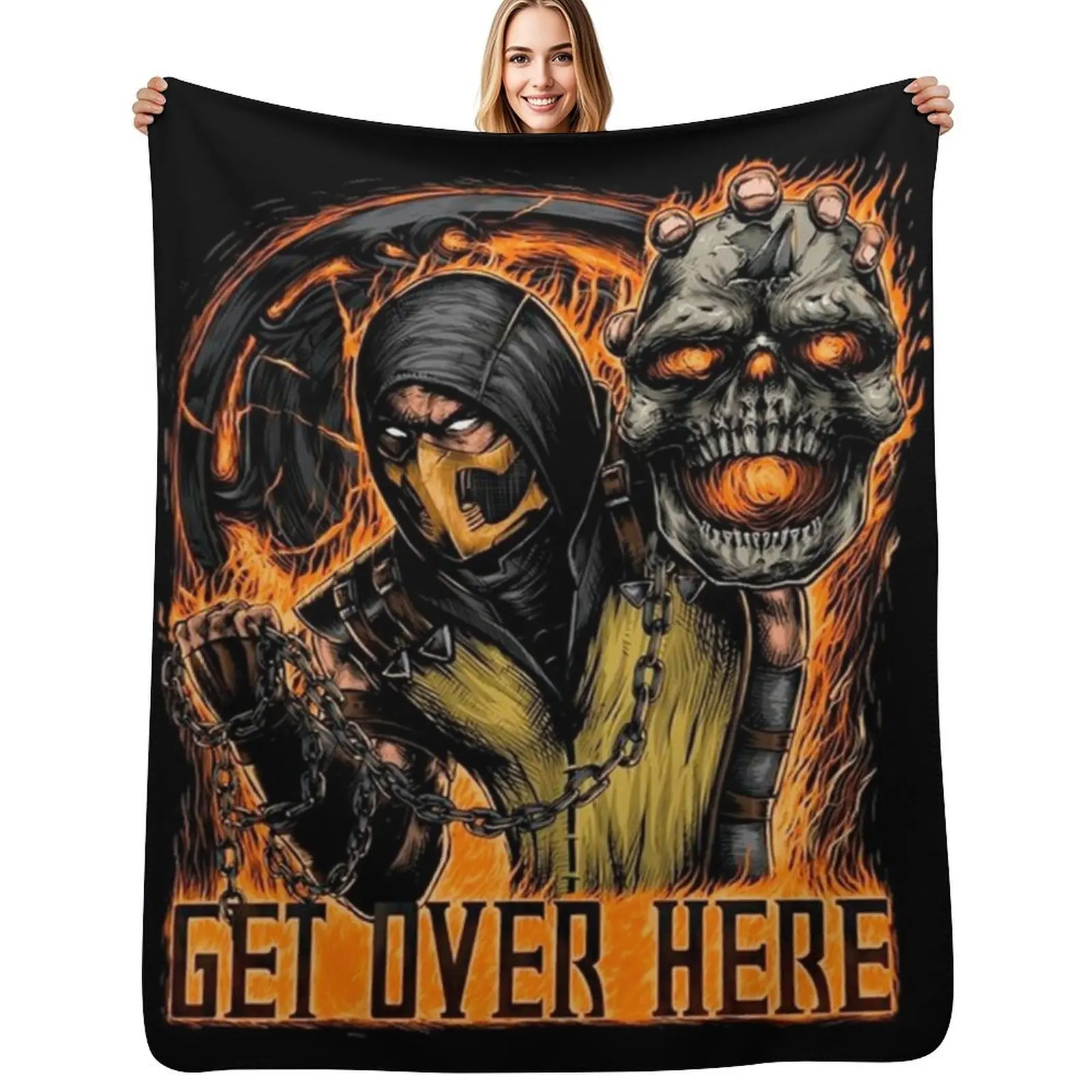 Mortal Kombat Scorpion Get Over Here Throw Blanket Comforter Custom Luxury Tourist Blankets
Mortal Kombat Scorpion Get Over Here Throw Blanket Comforter Custom Luxury Tourist Blankets