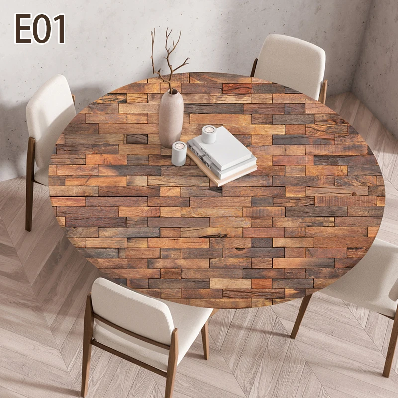 Wooden Texture Tablecloth Round Fitted Elastic Edged Dining Table Cloth Waterproof Outdoor Picnic Coffee Tea Table Cover
Wooden Texture Tablecloth Round Fitted Elastic Edged Dining Table Cloth Waterproof Outdoor Picnic Coffee Tea Table Cover
