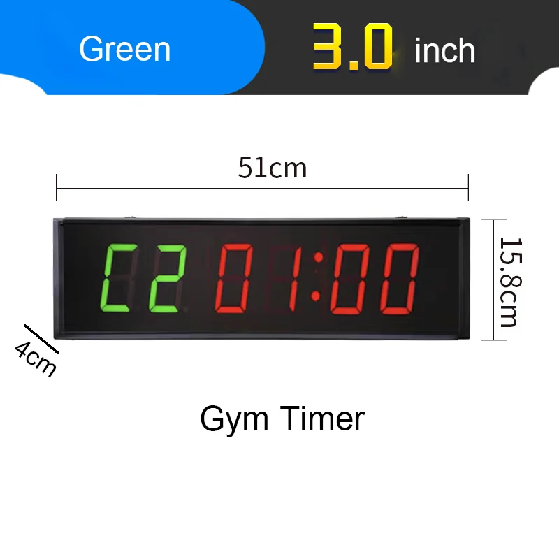 Wall Mounted Programmable Countdown Timers, Interval Gym Timers, LED Stopwatch Clock, 3"
Wall Mounted Programmable Countdown Timers, Interval Gym Timers, LED Stopwatch Clock, 3"