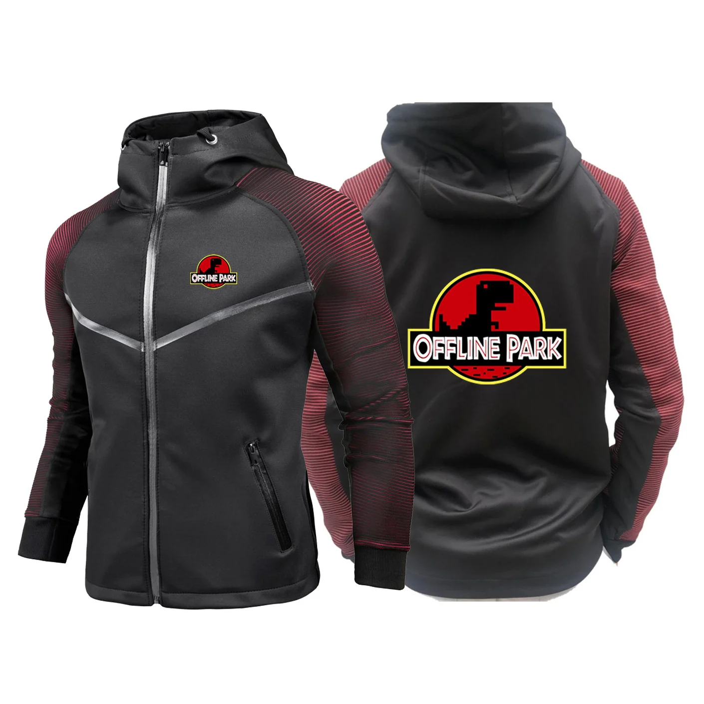 2025 Spring Autumn No Internet Men's Cartoon Dinosaur Jurassic Offline Park Print Gradient Color Slim Hooded Jackets Racing Suit
2025 Spring Autumn No Internet Men's Cartoon Dinosaur Jurassic Offline Park Print Gradient Color Slim Hooded Jackets Racing Suit