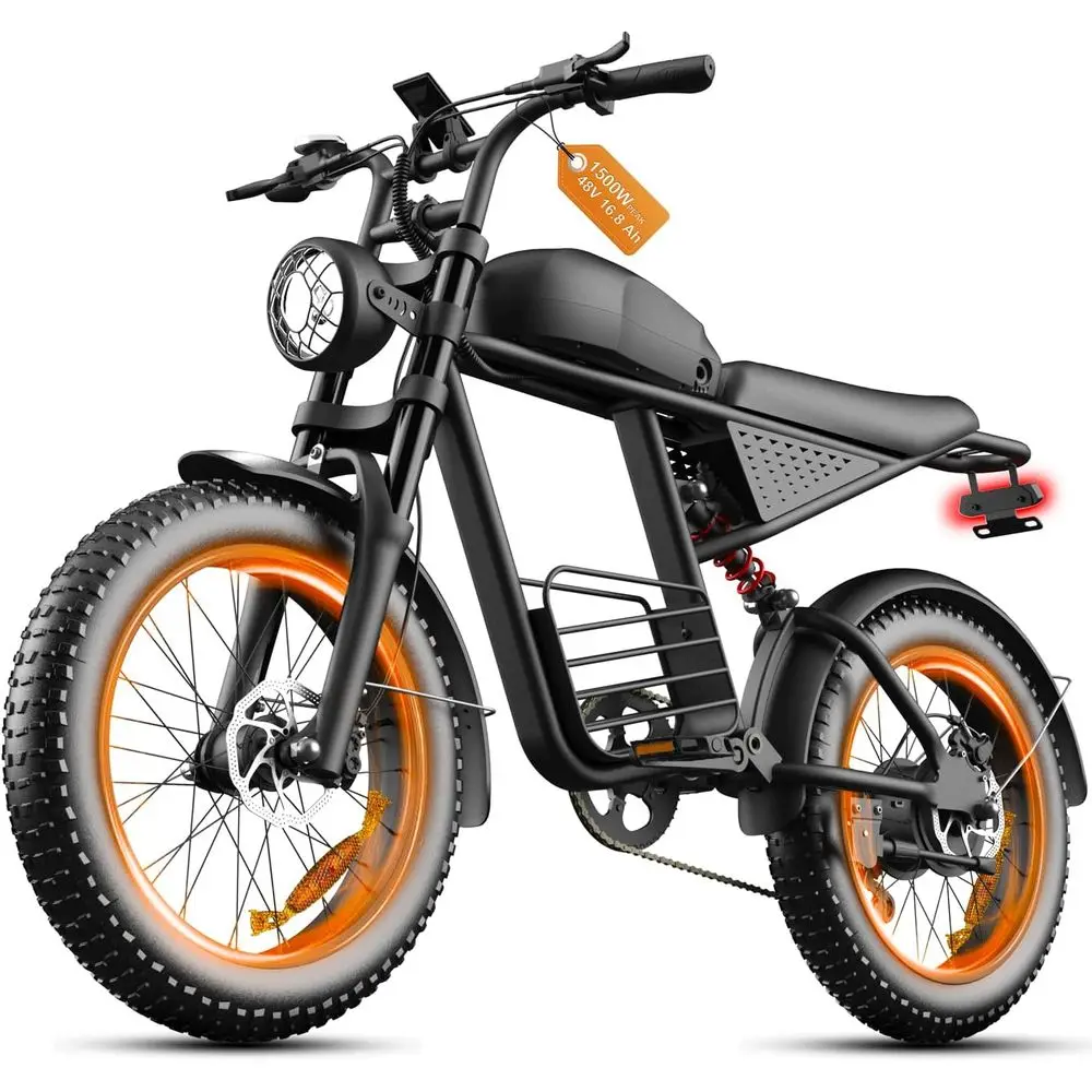 High-Power Electric Bike: 1500W Motor, 30-35MPH, 60-Mile Range, 20 Tires, 48V Battery, UL2849 Certified, Ships from USA
High-Power Electric Bike: 1500W Motor, 30-35MPH, 60-Mile Range, 20 Tires, 48V Battery, UL2849 Certified, Ships from USA