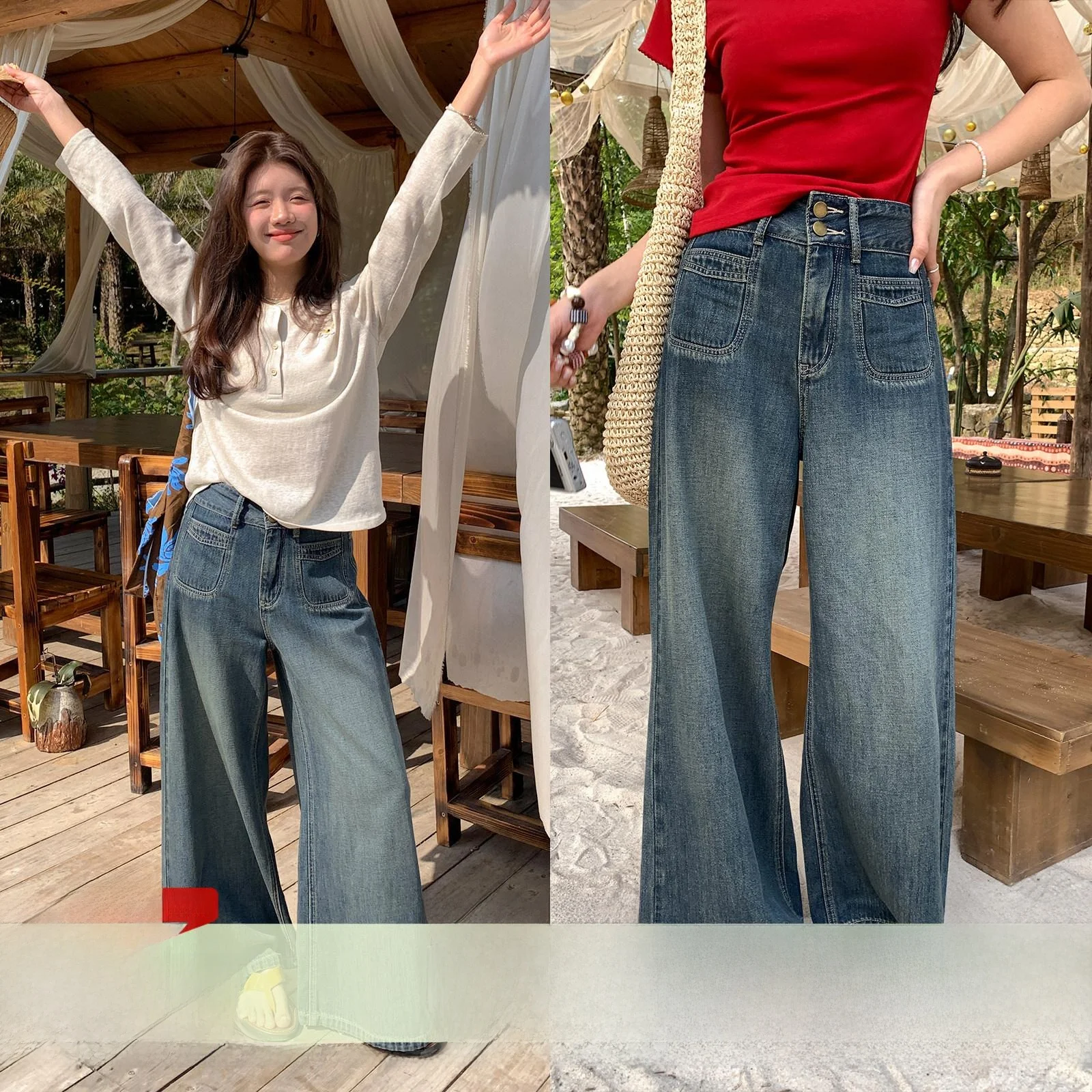 Женские джинсы Sisilyon с высокой талией и широкими штанинами, весенне-летние, винтажные, свободного кроя, длинные брюки, драпированные, из тонкого хлопкового денима
Женские джинсы Sisilyon с высокой талией и широкими штанинами, весенне-летние, винтажные, свободного кроя, длинные брюки, драпированные, из тонкого хлопкового денима