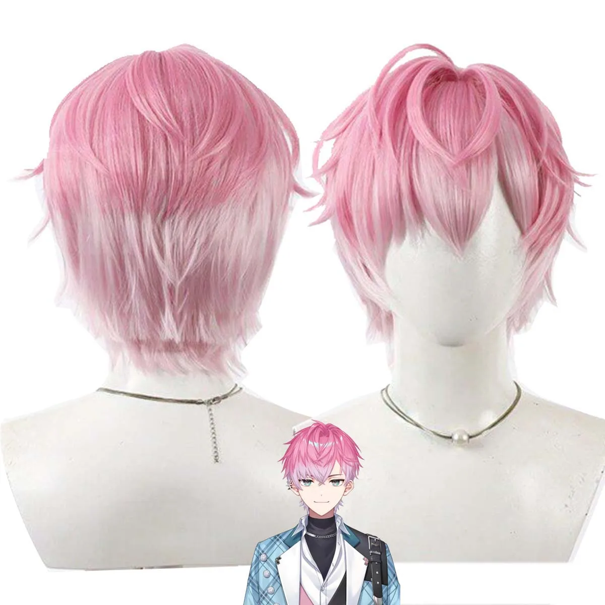 Halloween Role Play Party Vtuber Sumeragi Reo Cosplay Pink Short Heat Resistant Synthetic Hair Wig
Halloween Role Play Party Vtuber Sumeragi Reo Cosplay Pink Short Heat Resistant Synthetic Hair Wig