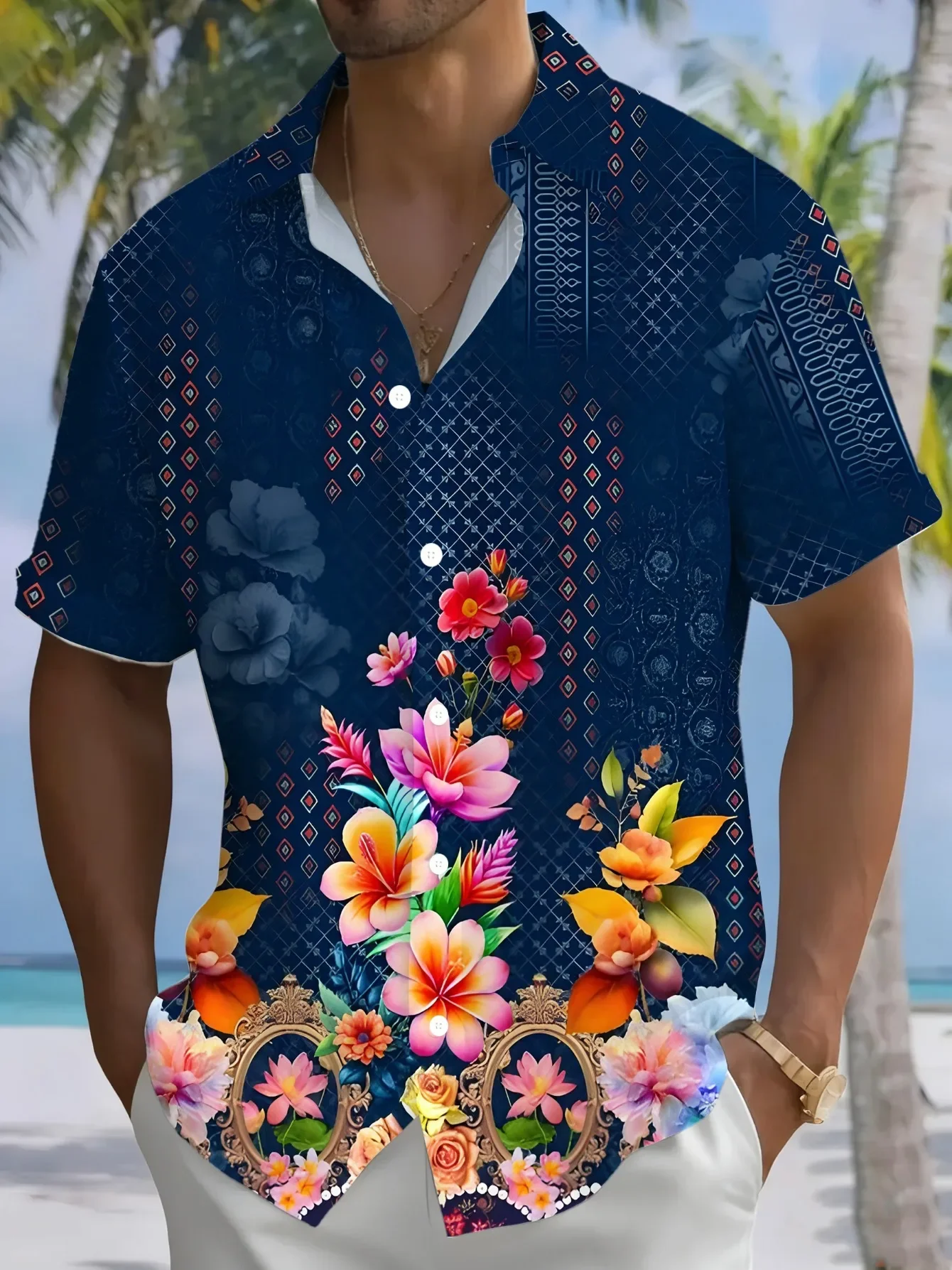 Summer Holiday Hawaiian Shirt For Men Casual Man Short Sleeve Fashion Print Lightweight Breathable Beach Party Dress Shirts
Summer Holiday Hawaiian Shirt For Men Casual Man Short Sleeve Fashion Print Lightweight Breathable Beach Party Dress Shirts