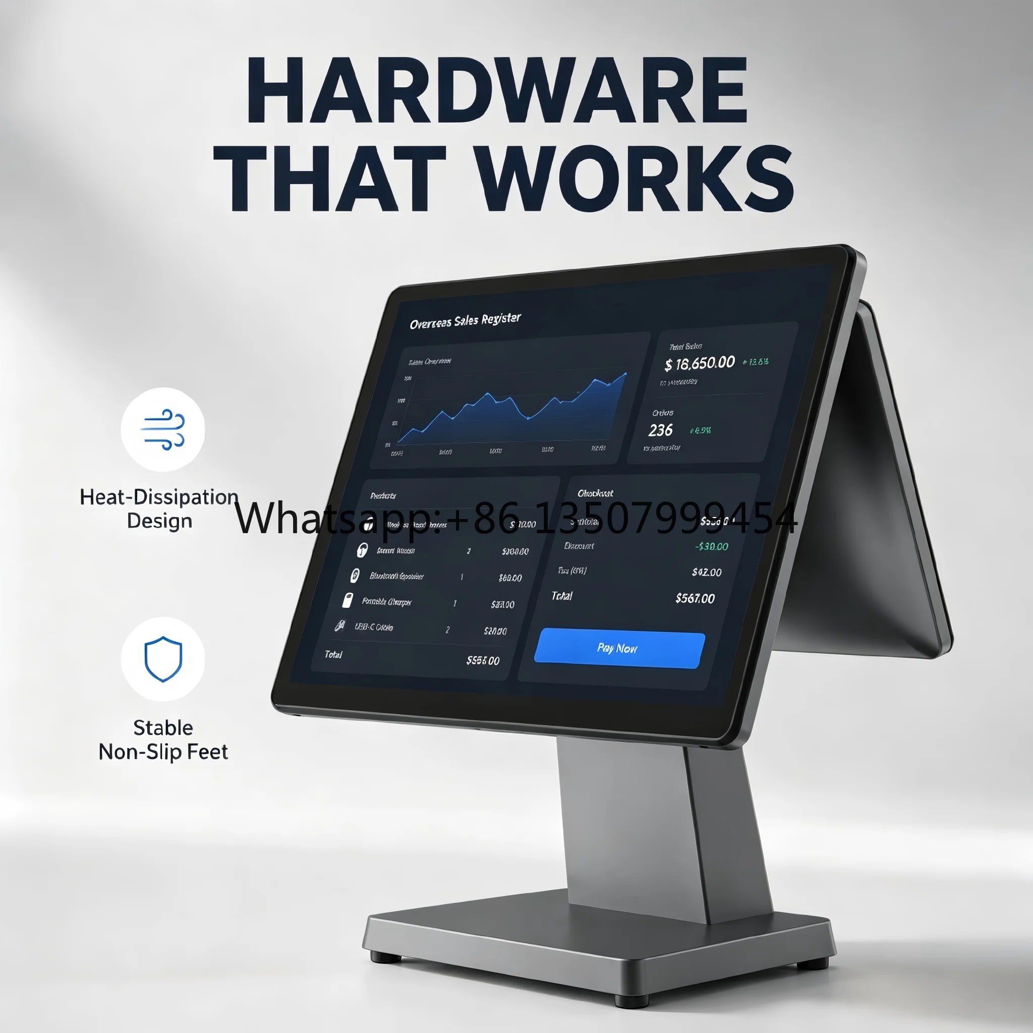 TCOLOR Factory Direct 15.6 Inch All-in-One Touch Screen Android POS System Custom Design End Point Cash Register for Business
TCOLOR Factory Direct 15.6 Inch All-in-One Touch Screen Android POS System Custom Design End Point Cash Register for Business